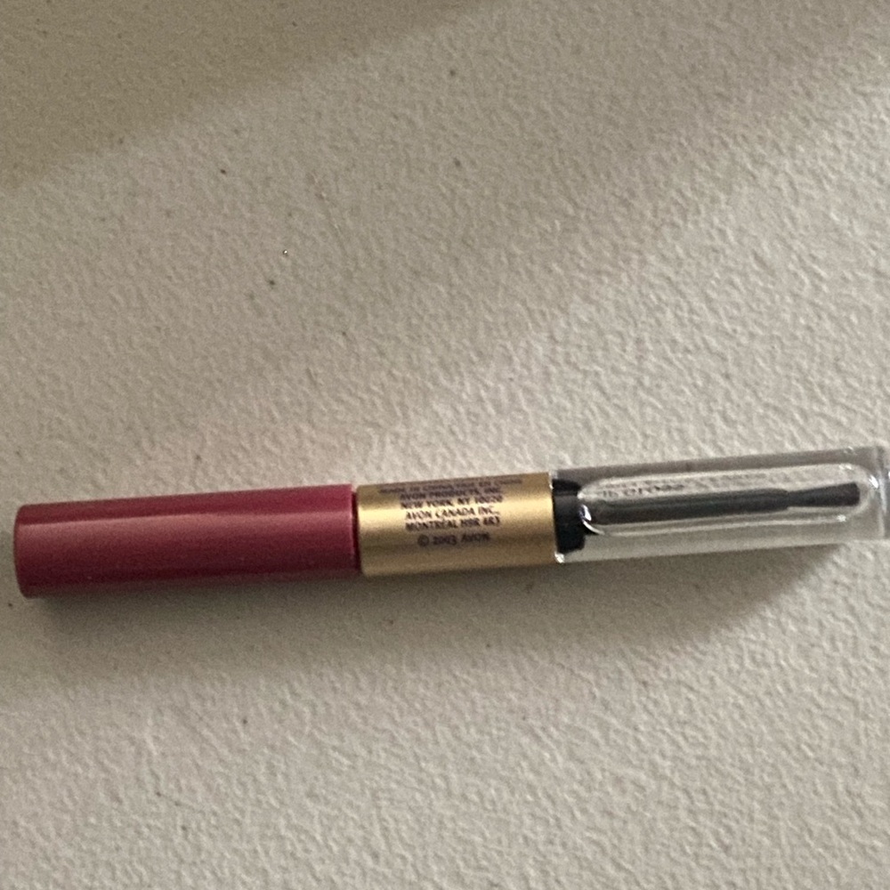 Avon Dual-Ended Lipstick and Gloss Pink Rose Angora